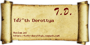 Tóth Dorottya névjegykártya