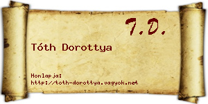 Tóth Dorottya névjegykártya