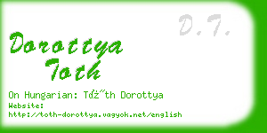 dorottya toth business card